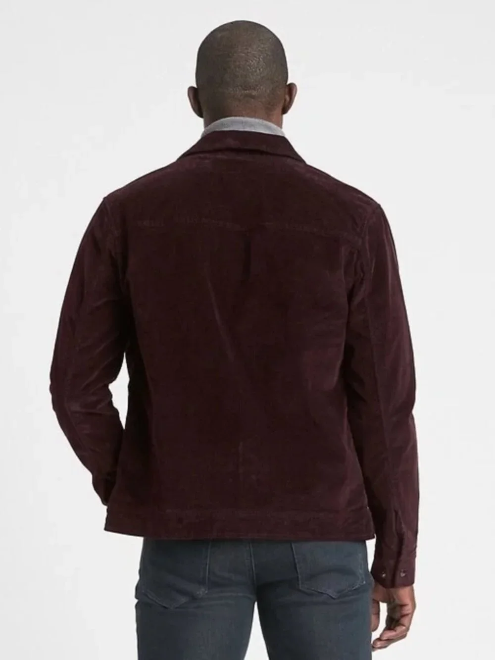 Banana Republic Italian Corduroy Shirt Jacket Wine - Medium